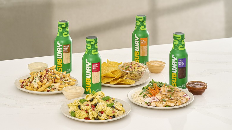 subway sauces next to recipes