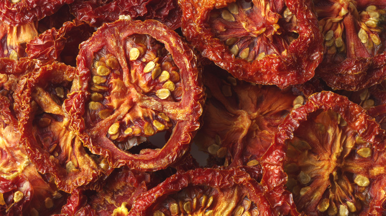 Close-up sun-dried tomatoes