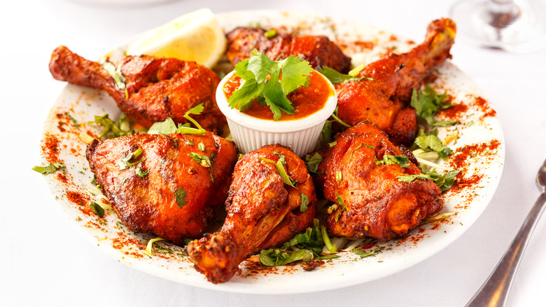 Tandoori chicken with herbs