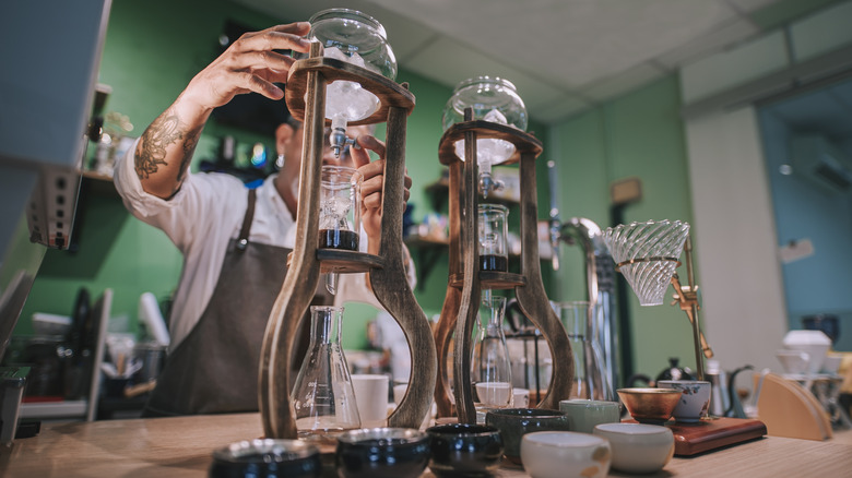 Cold drip coffee towers