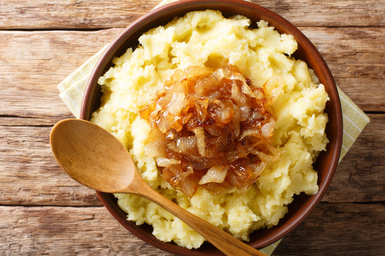 Caramelized onion mashed potatoes