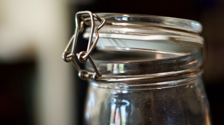 Empty canning jar