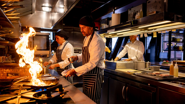 restaurant chefs at work