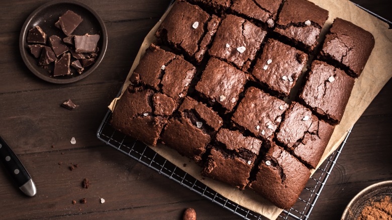 Top view of chocolate brownies