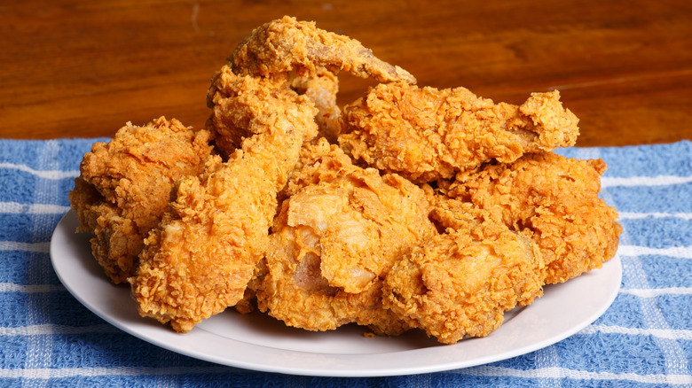 Fried chicken on a plate