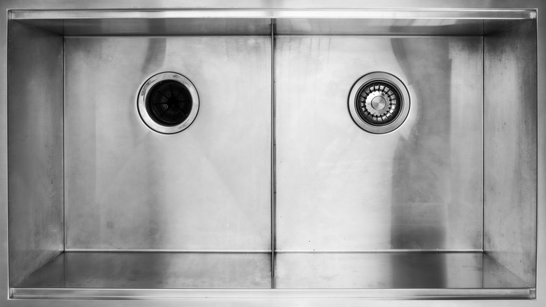 Birdseye view of kitchen sink disposal