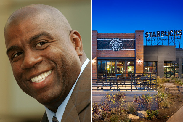 6) Magic Johnson, Starbucks