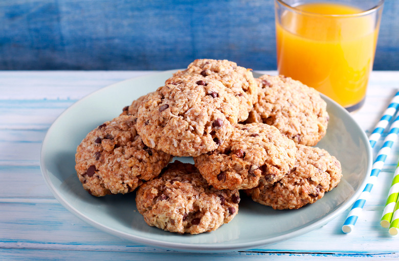 Banana Coconut Chocolate Chip Cookies