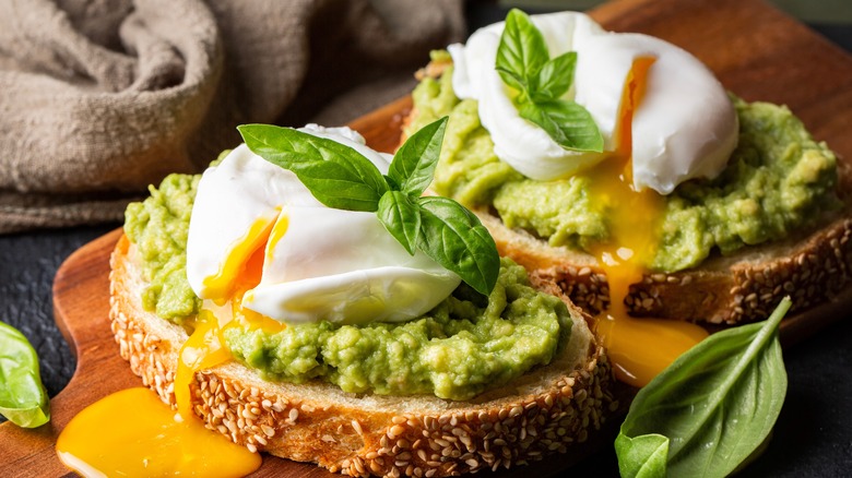 Avocado toast with eggs