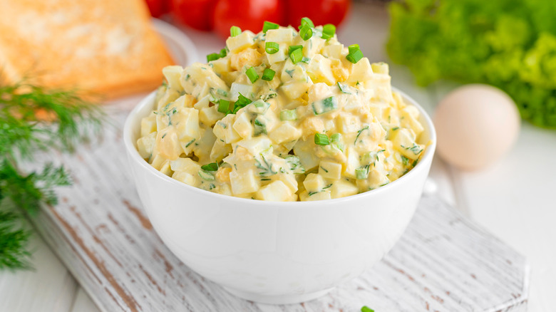 egg salad with chives