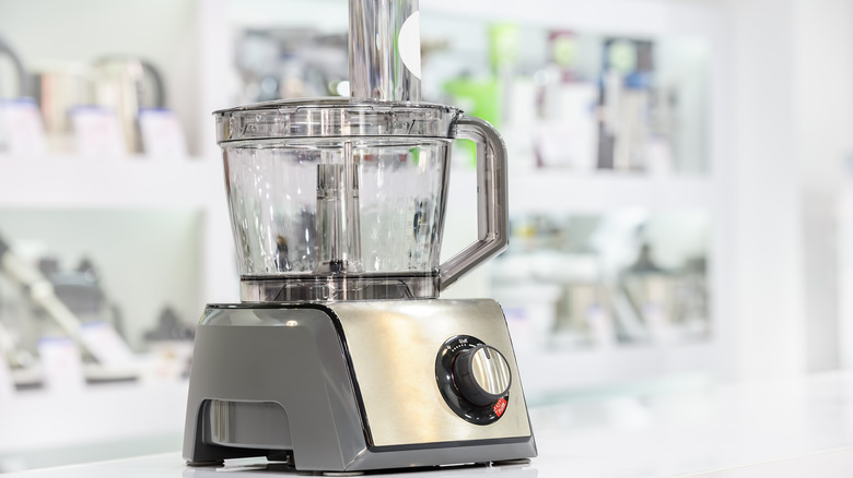 Food processor on counter