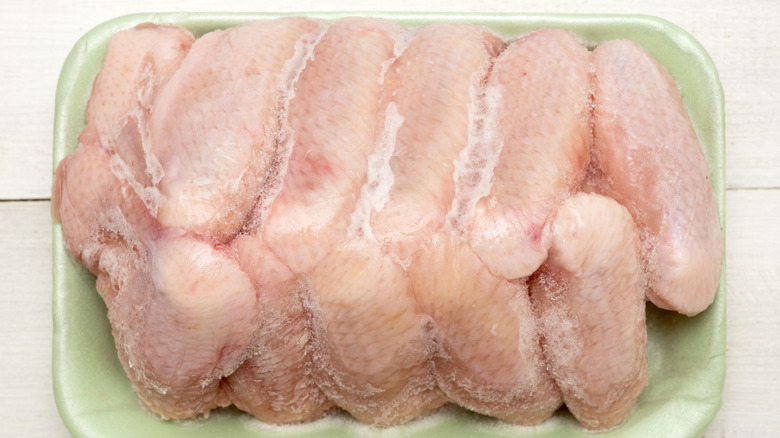 Freezer burn on frozen chicken wings