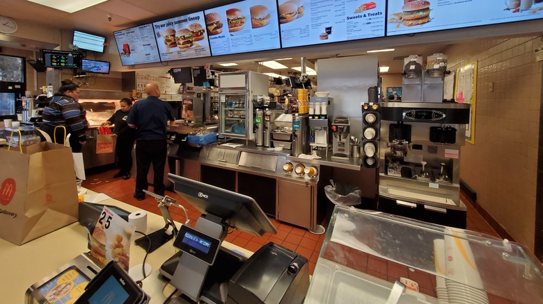 McDonald's kitchen behind counter