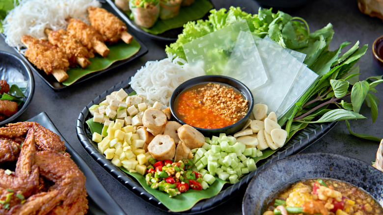 southeast asian style snack platter