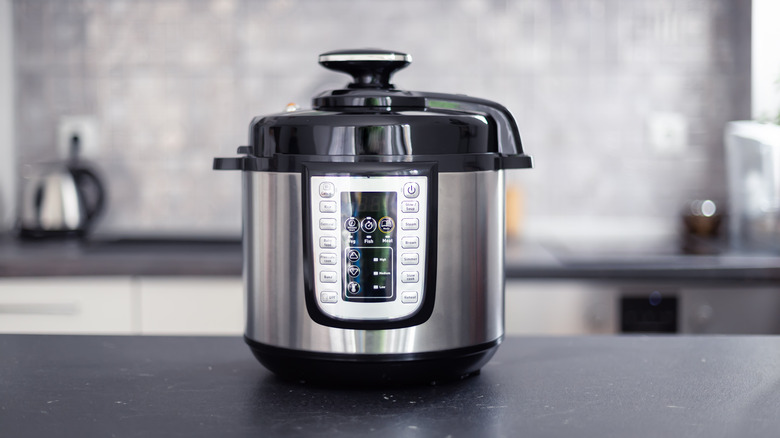 Instant pot on kitchen counter