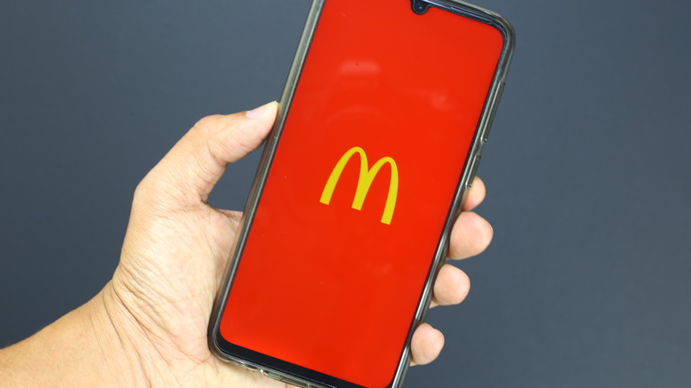 McDonald's logo on a phone