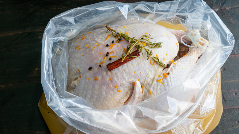 turkey in a brining bag