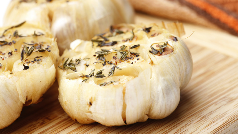 roasted heads of garlic