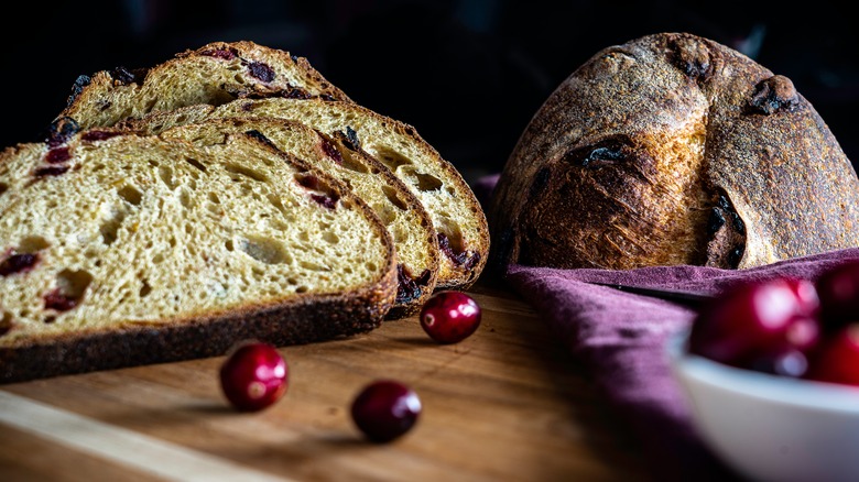 Cranberry sourdough bread