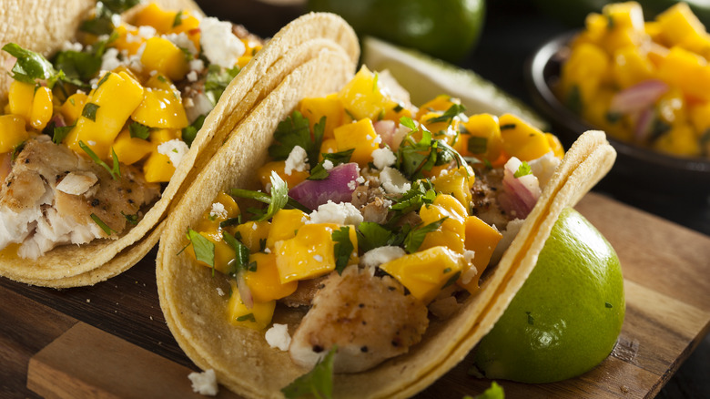 fish tacos with salsa