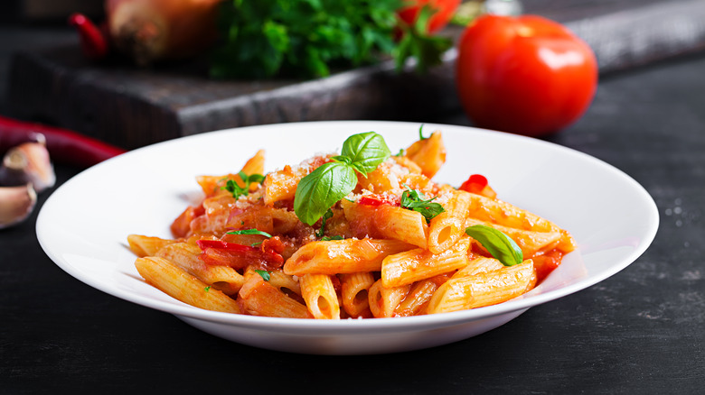 Pasta with tomato sauce