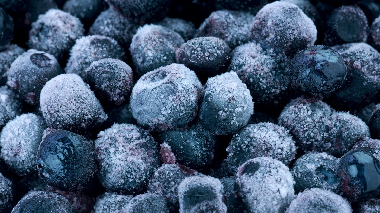 Frozen blueberries