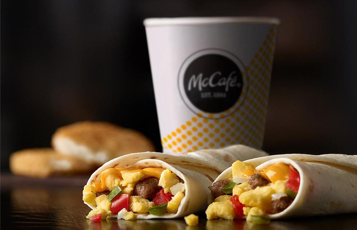 Breakfast Sausage Burrito from The Healthiest McDonald’s Menu Items