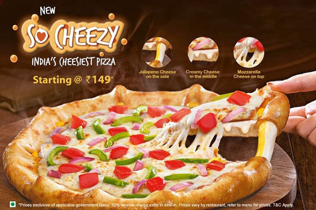 Pizza Hut India: So Cheezy Pizza from The 15 Most Bizarre Fast-Food ...