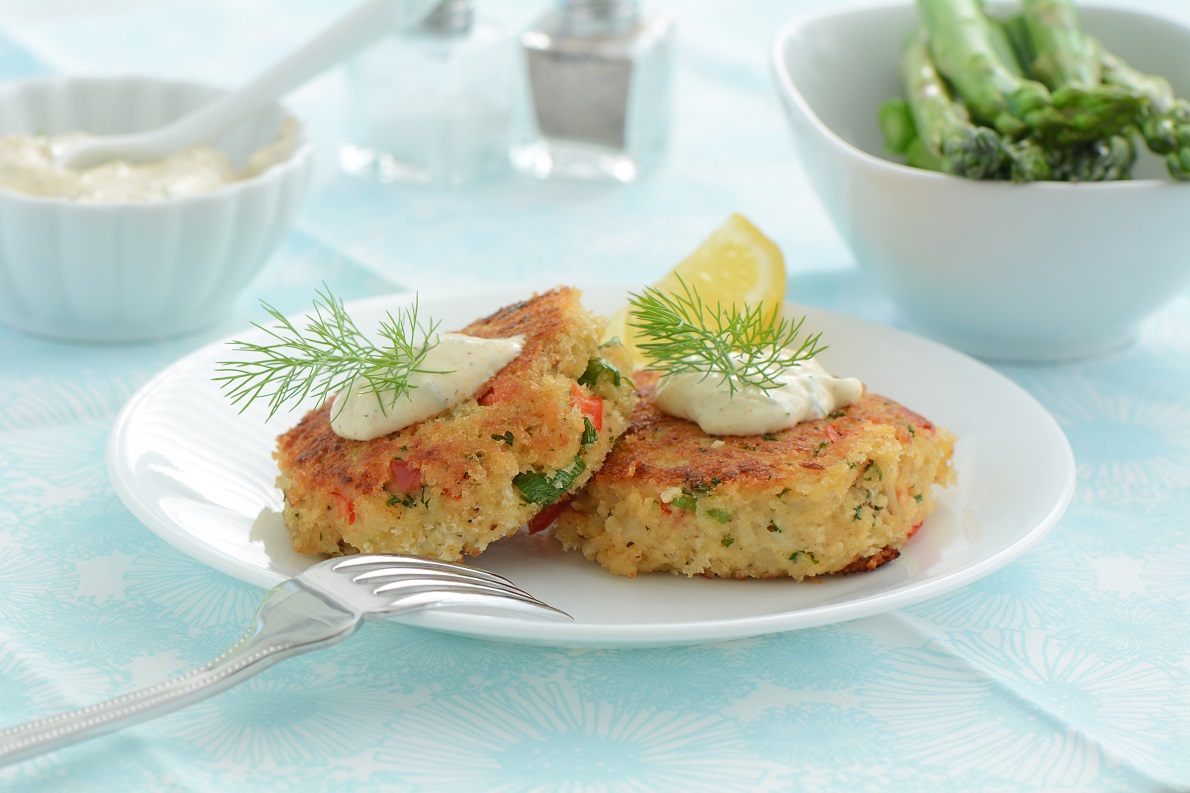 Pan Fried Crab Cakes With Dill Sauce Recipe By Natalie Lobel